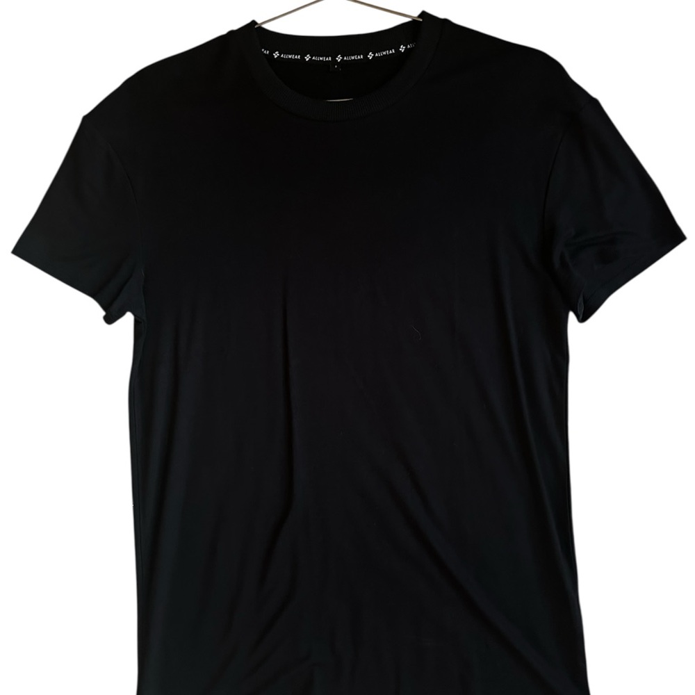 All Wear Classic Black Womens Organic midweight T-Shirt - Picture 2 of 3